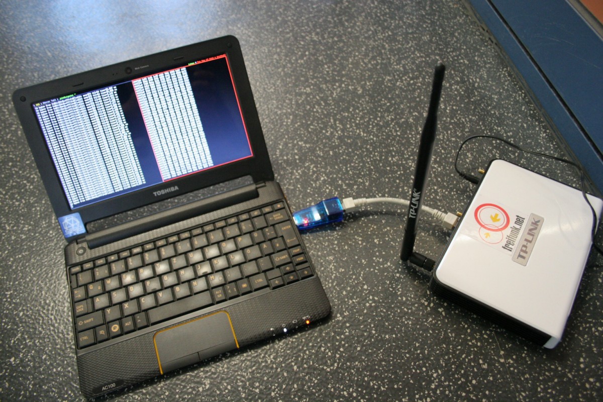 a laptop that is sitting on top of a counter