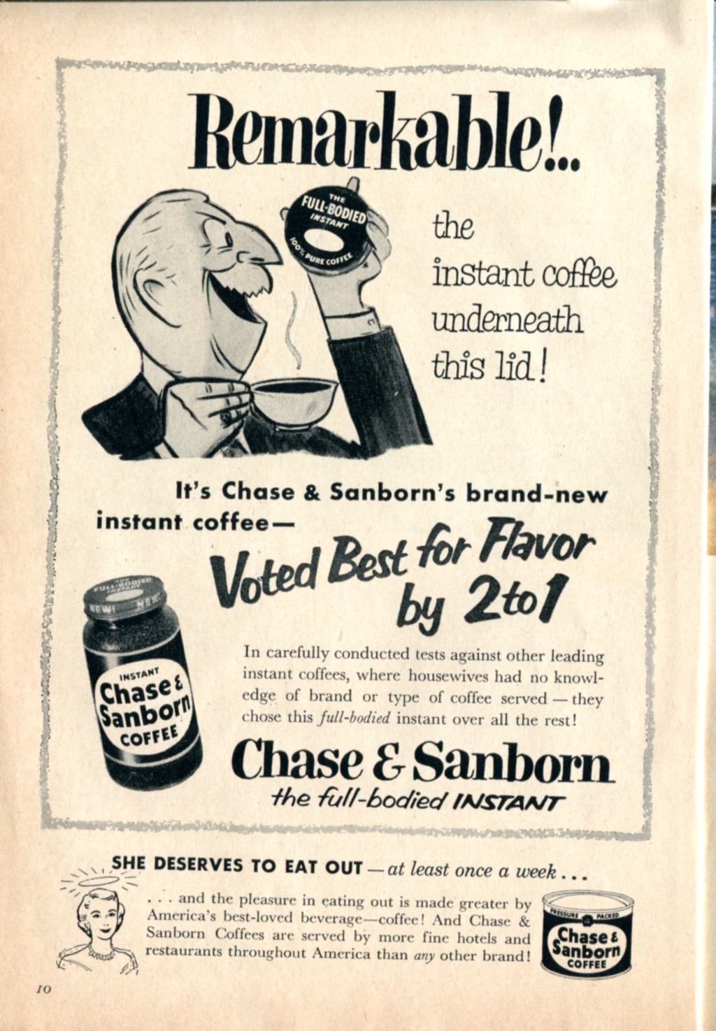 an old advertit for a flavored coffee company