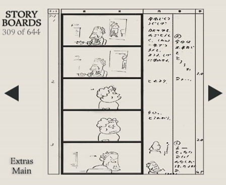 the story boards are drawn in several rows