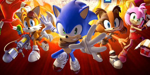 the game poster for sonic's battle is shown