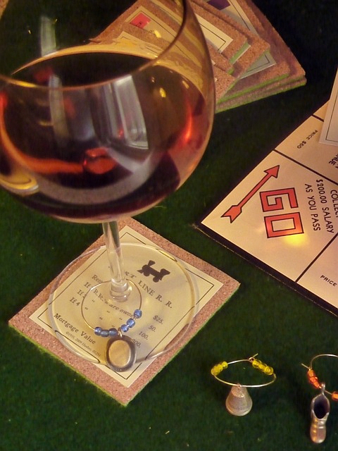 a wine glass sitting on top of a table