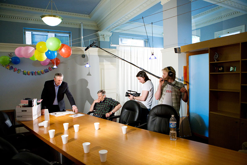 a group of people sitting around a table with drinks