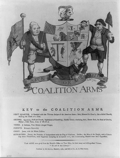 political cartoon depicting soldiers playing over the arms and shoulders of their colleagues
