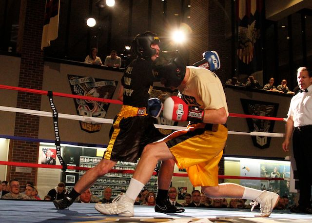 a boxing game being played by two men