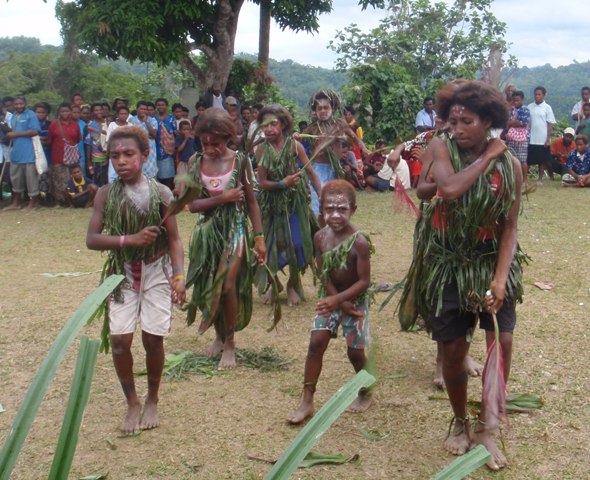 several s are dressed up in native clothing