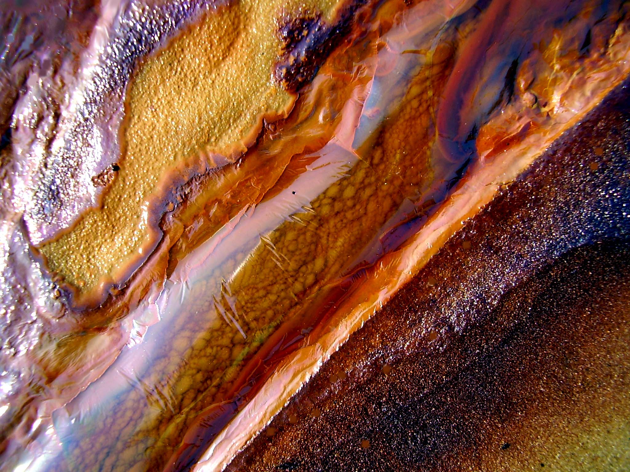 a painting with lots of rust on the surface