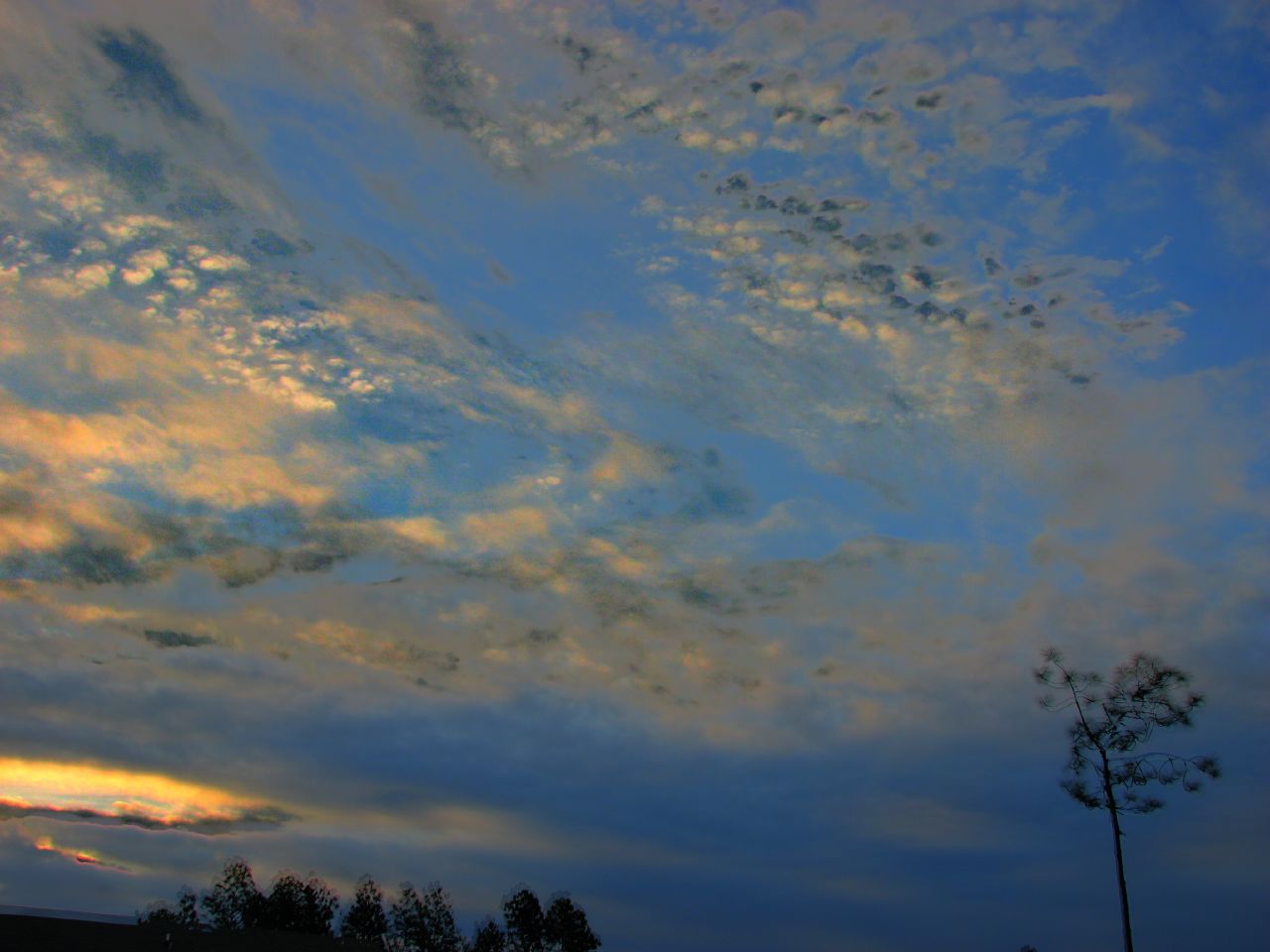 a big field with some clouds above it