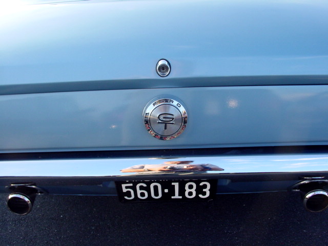 a close up of the number plate on the back of a car