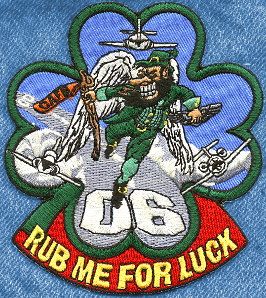 a patch with an image of an army fighter flying