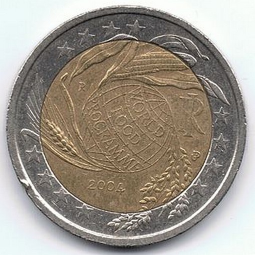 the five euros coin is pictured here