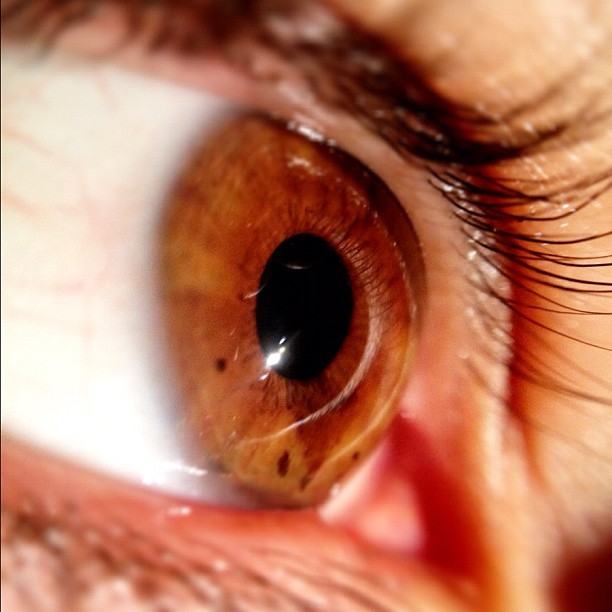 a close up view of the center part of someone's eye