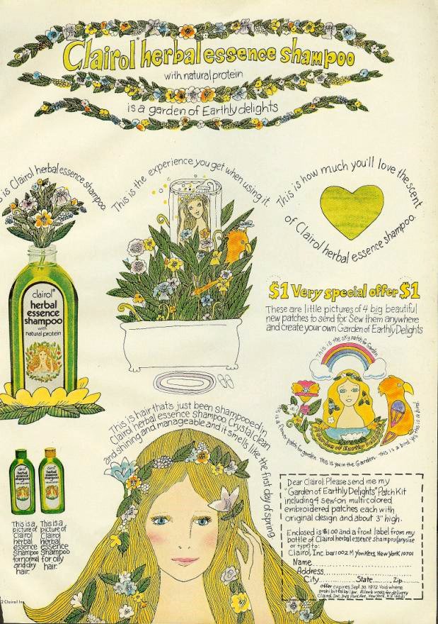 an advertit featuring some things including flowers and plants