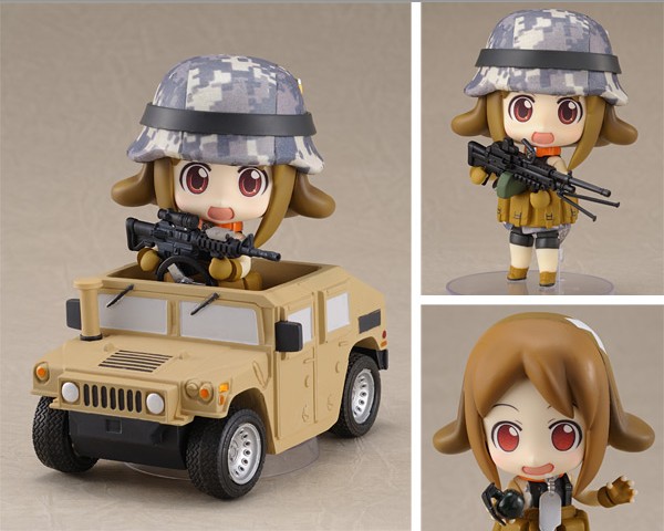 this is a picture of figurine depicting a woman in the army
