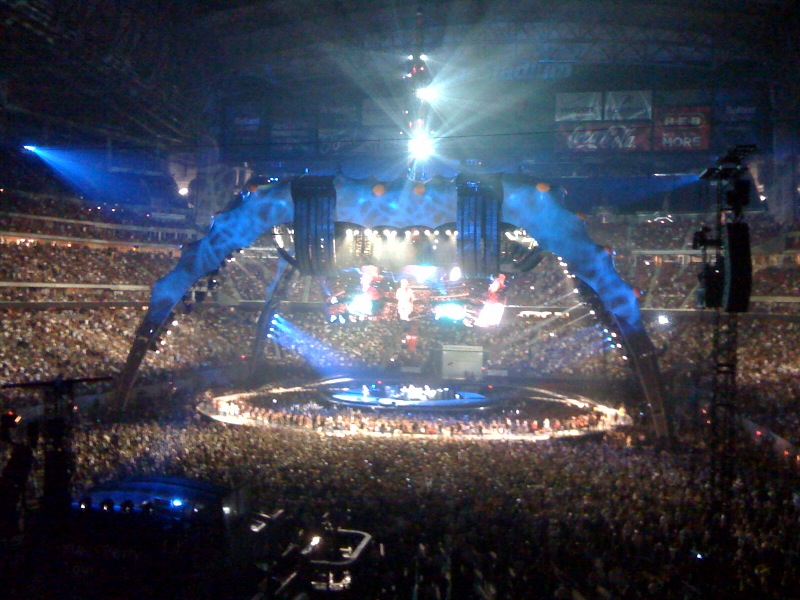 a large audience at an event watching soing being held