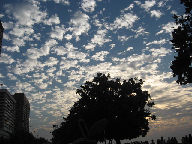 a very cloudy sky is shown in this po