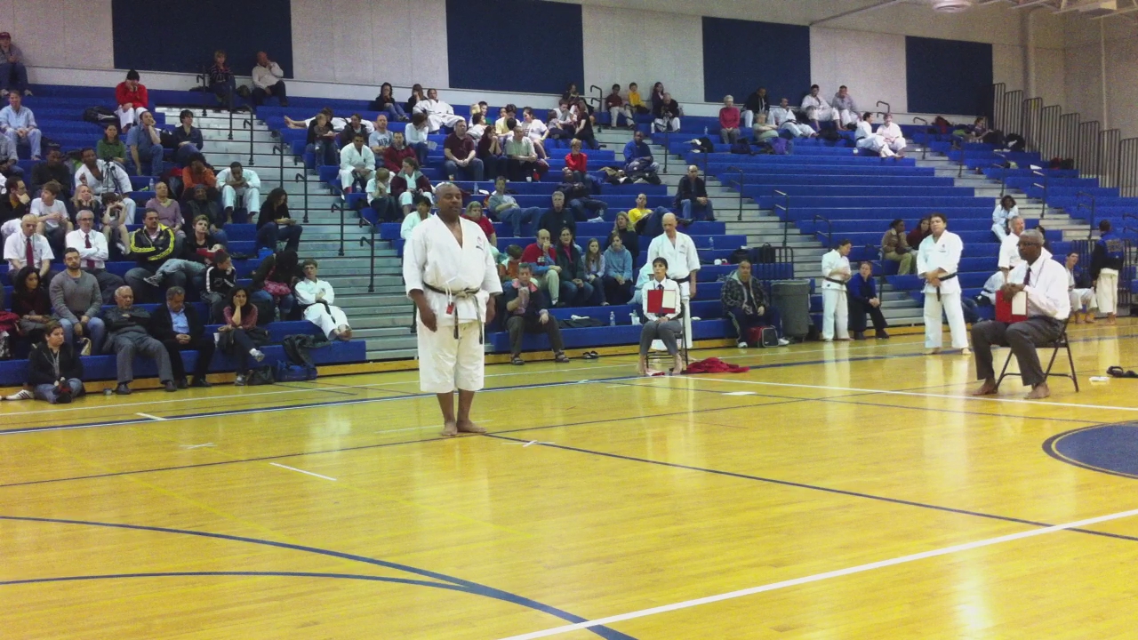 several people watch one person stand on the wrestling ring