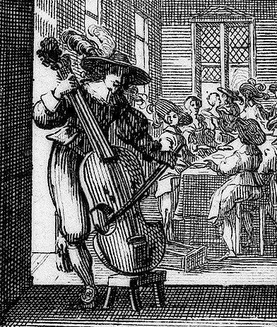 an illustration of a person playing instruments