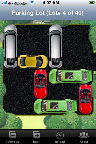 an app showing several cars from above