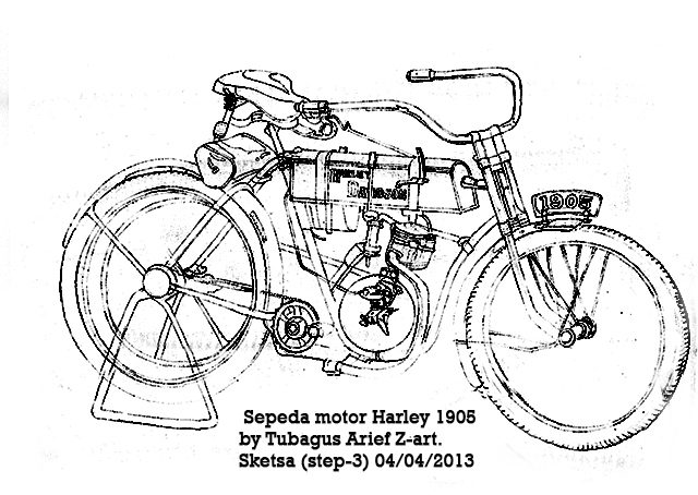 an old fashioned motorcycle is shown with all the parts in it