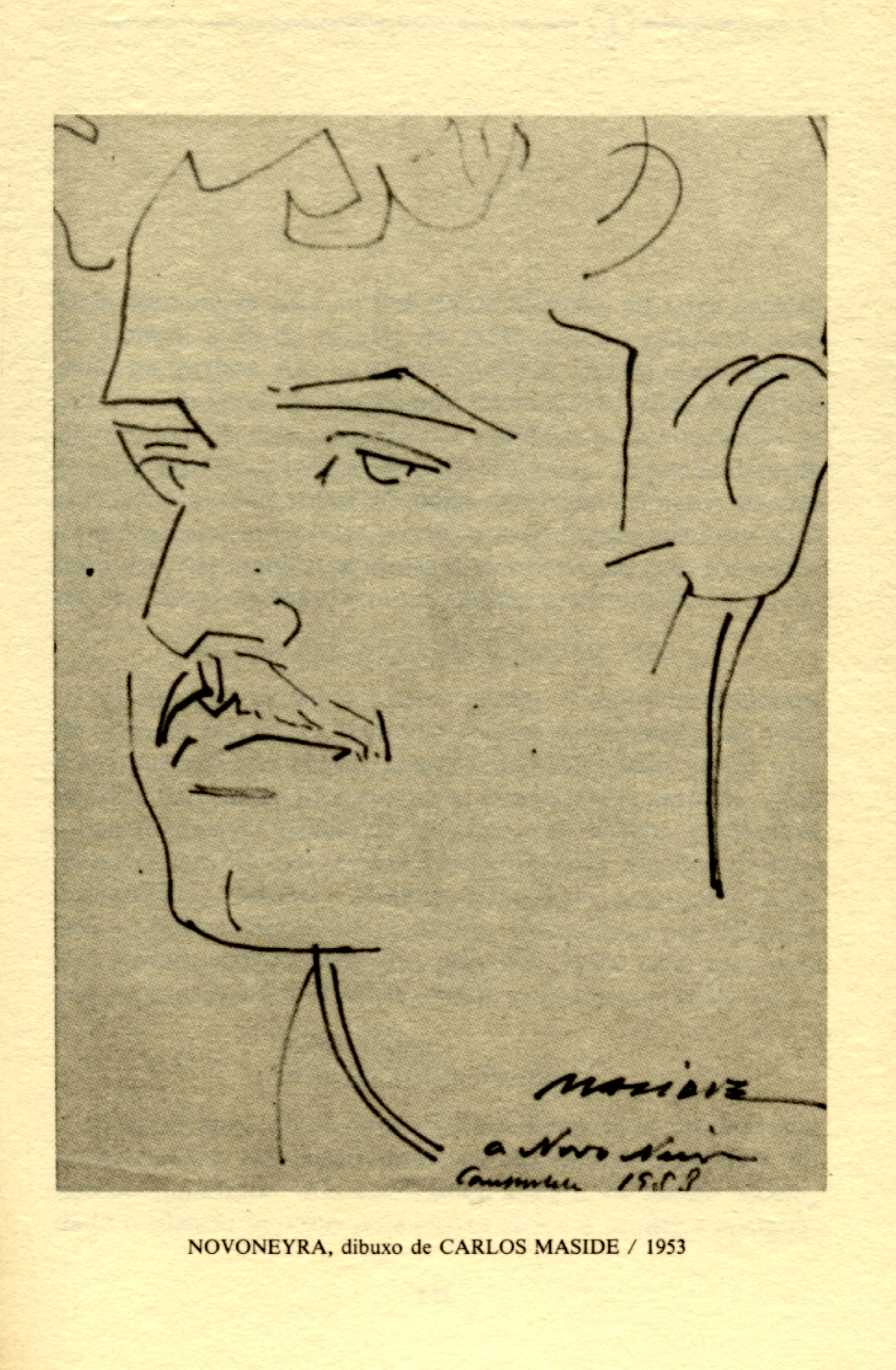 the drawing shows a man in profile, and his name is unknown