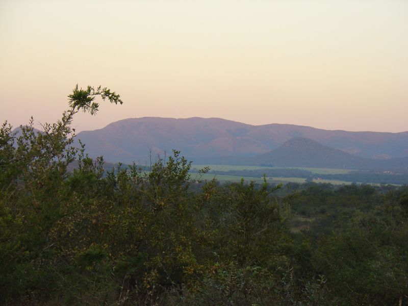 the horizon and the mountains can be seen in this po