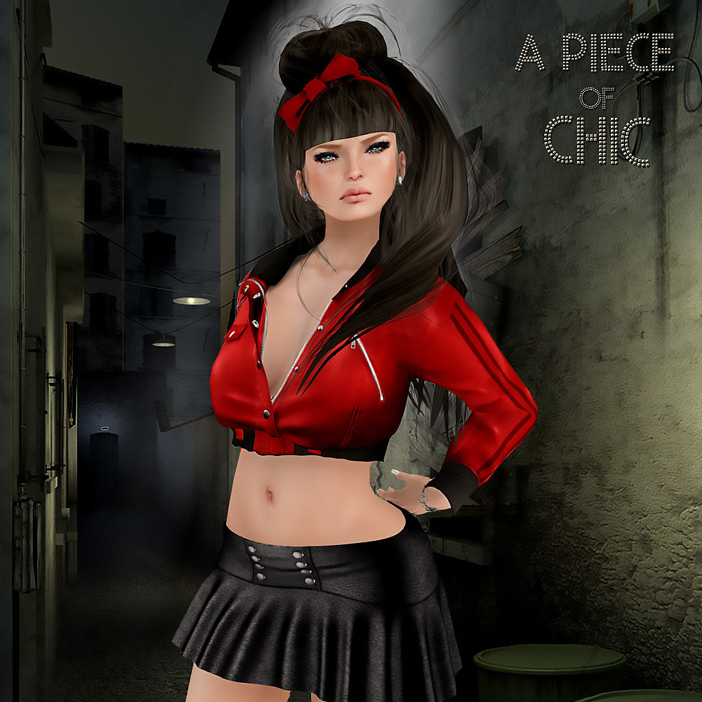 an animated image of a female model wearing a skirt