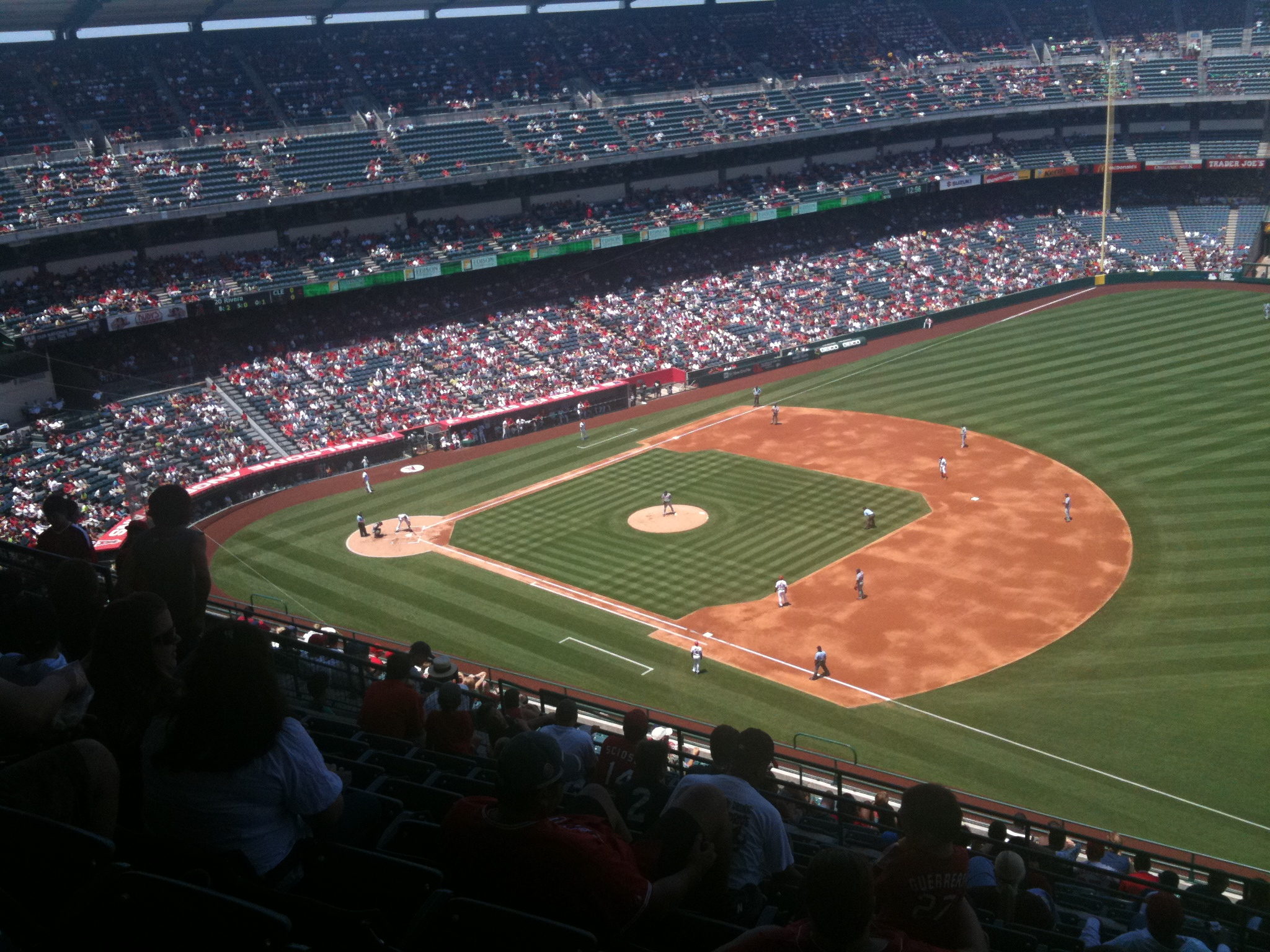 there is a crowd at the baseball game