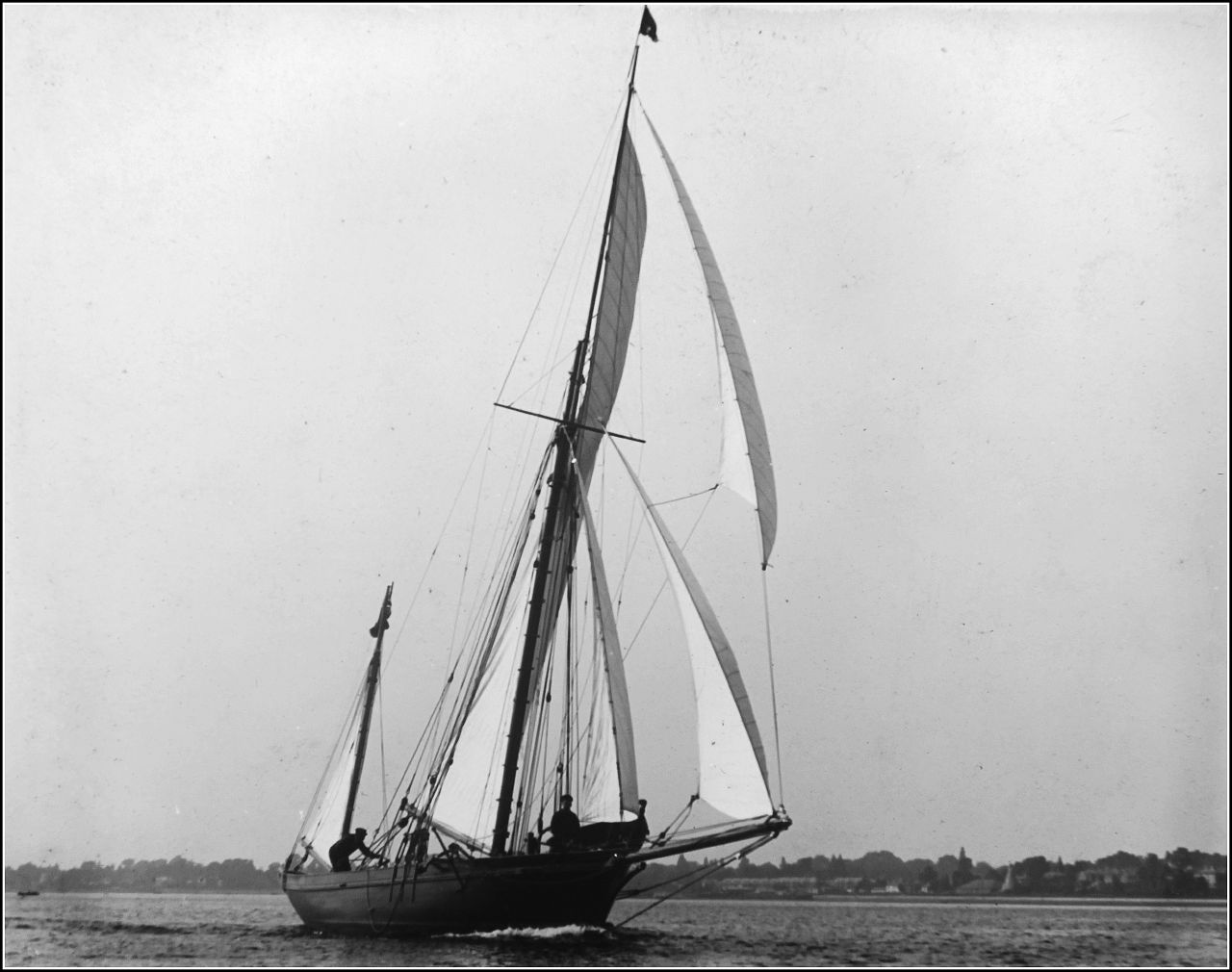 an old fashioned sailing vessel is on the water