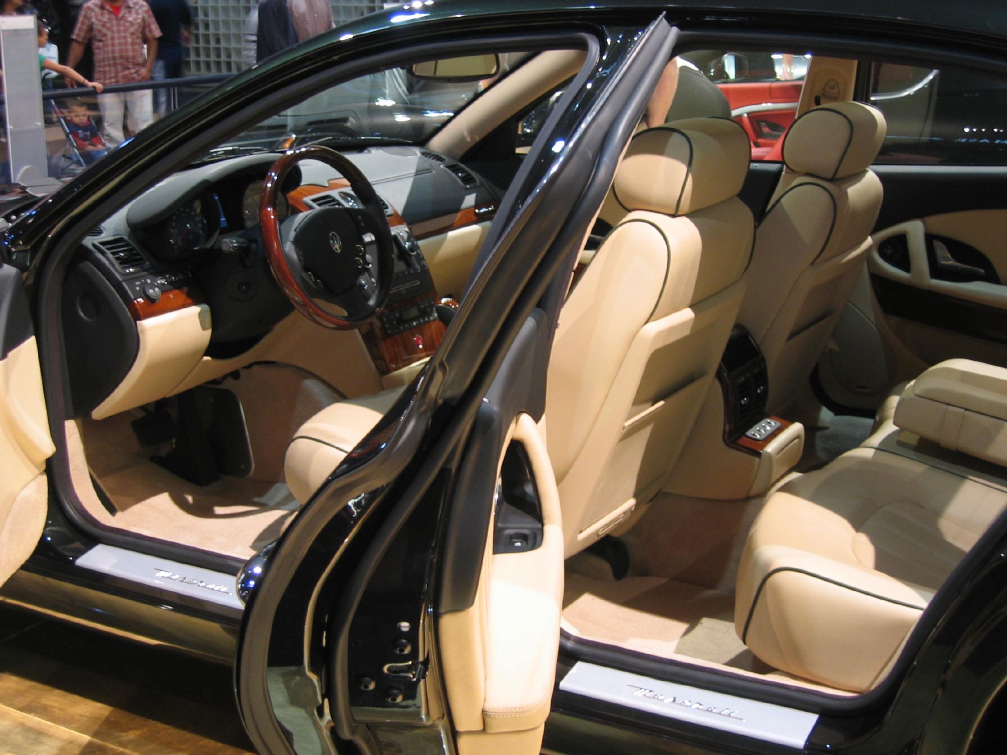 the interior of a sleekly designed sports car