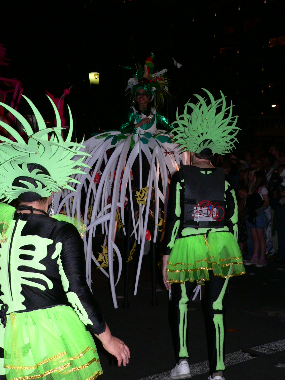 a group of people standing around in costume