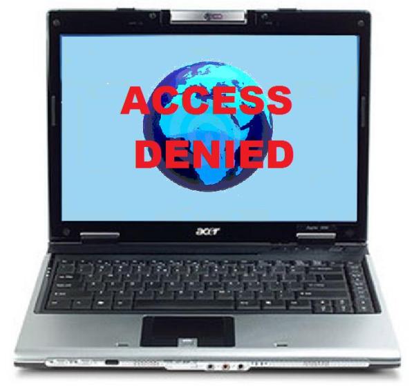 a black laptop with the words access is opened