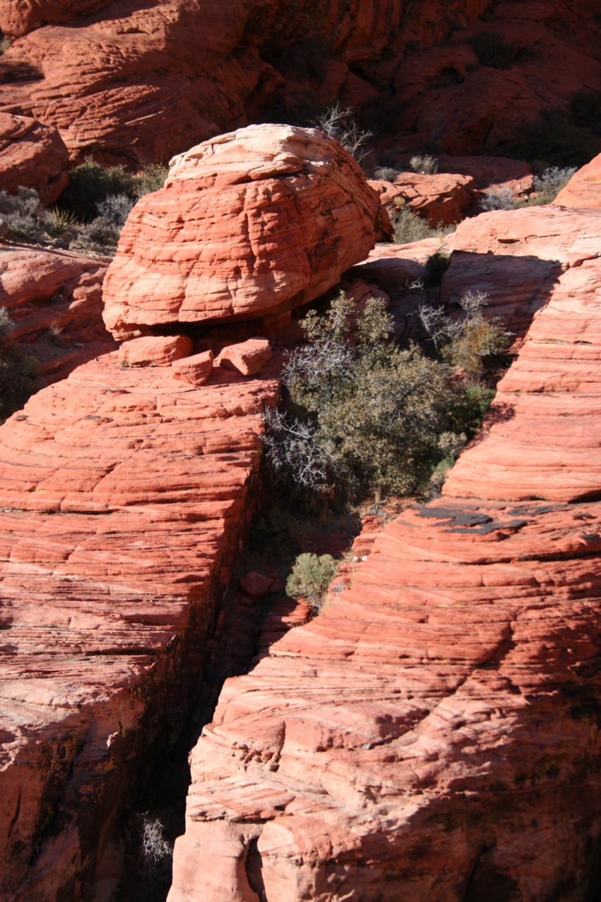 a view of a rock in the desert