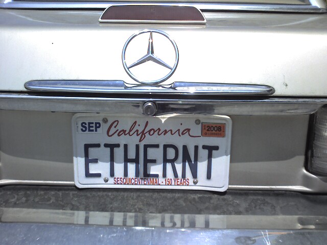a license plate that says california at the front