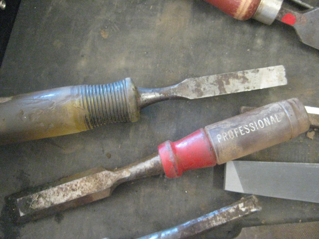 various tools are shown with a red tip