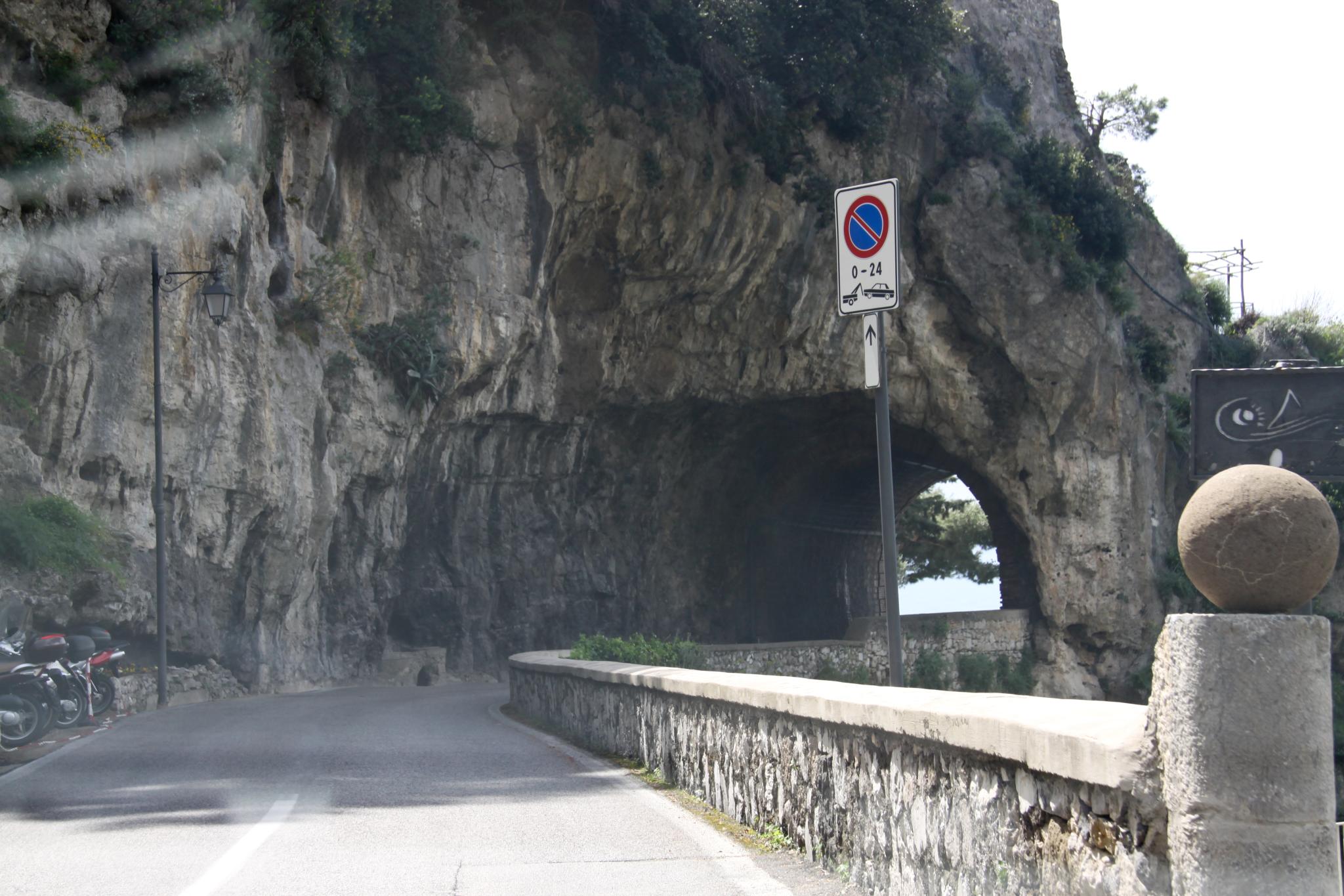 there is an entrance to a large underground tunnel