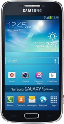 the samsung galaxy s3 mini is shown with its front camera and camera