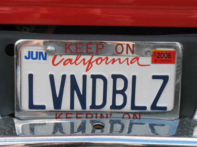 a license plate that reads, lynn on it