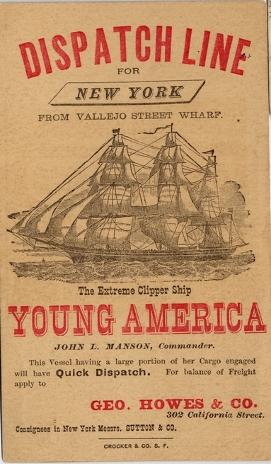 a small advertising for a young america ship