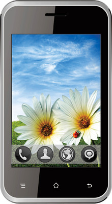 a smart phone with two flowers and a blue sky