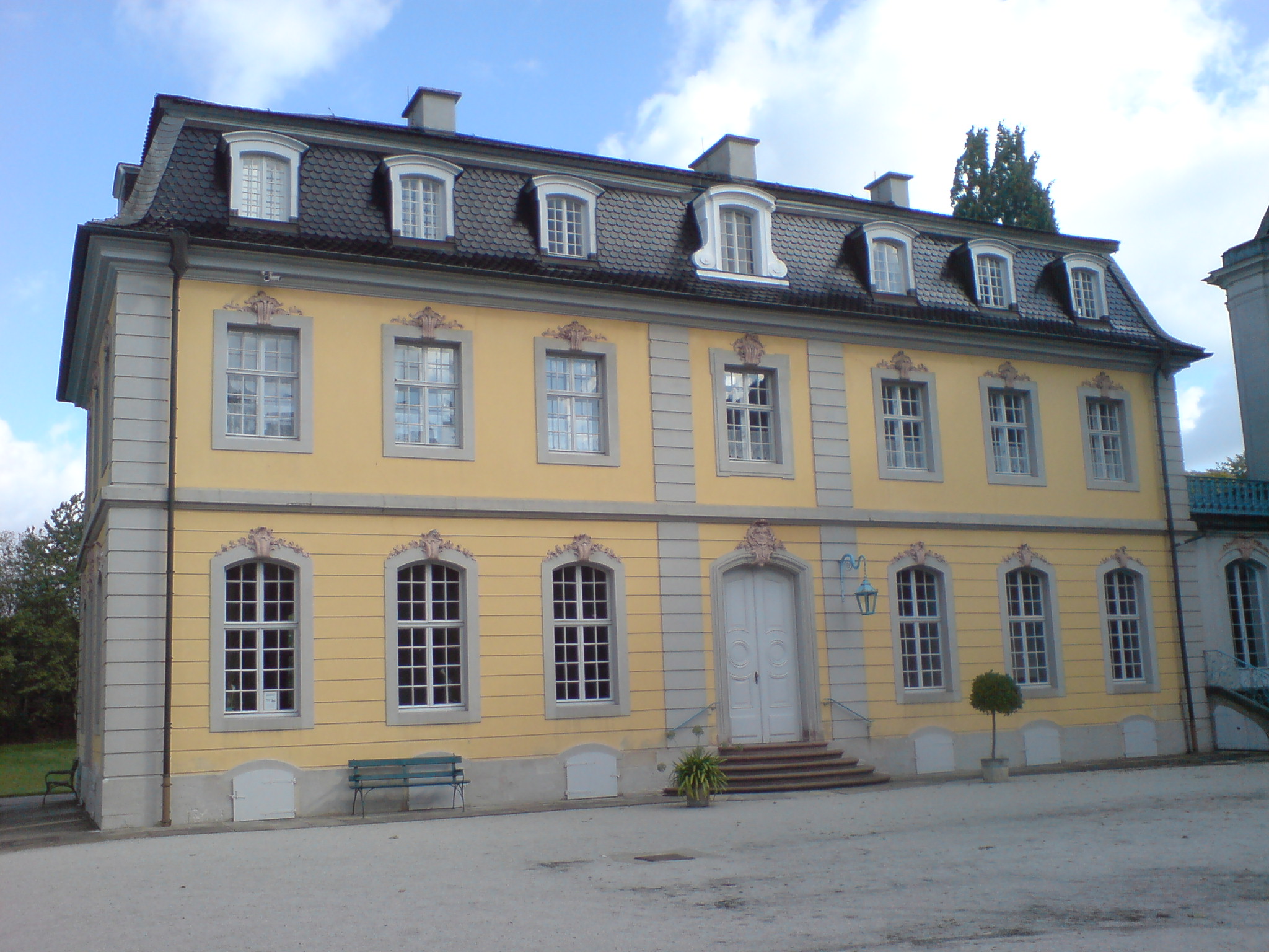 a very big house that is by some stairs