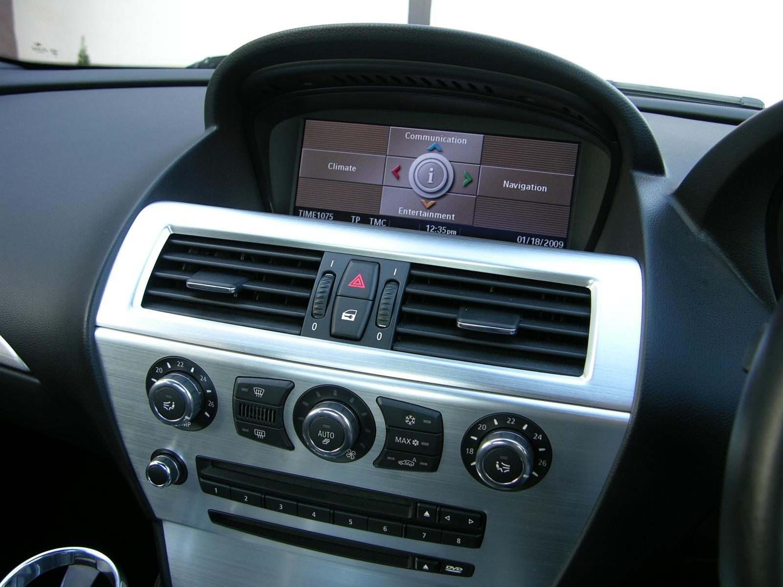 there is a navigation device in the car's dashboard