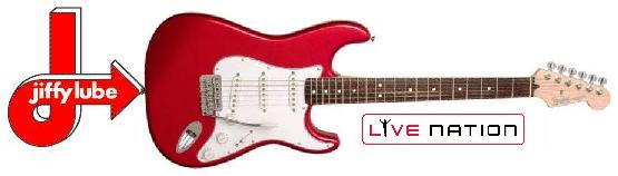 an animation style of a red electric guitar, next to a jumbo on