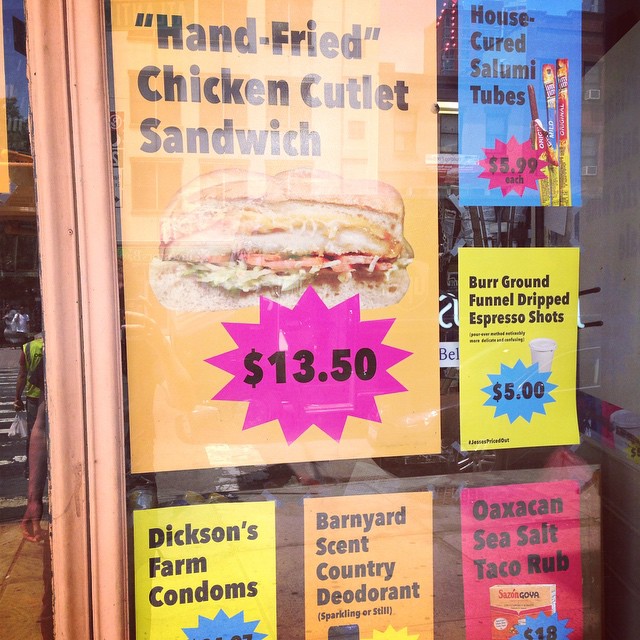 a restaurant called sons is selling a large sandwich