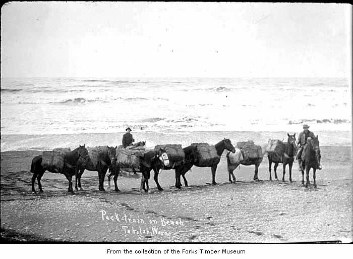 black and white po of men riding horses on a beach