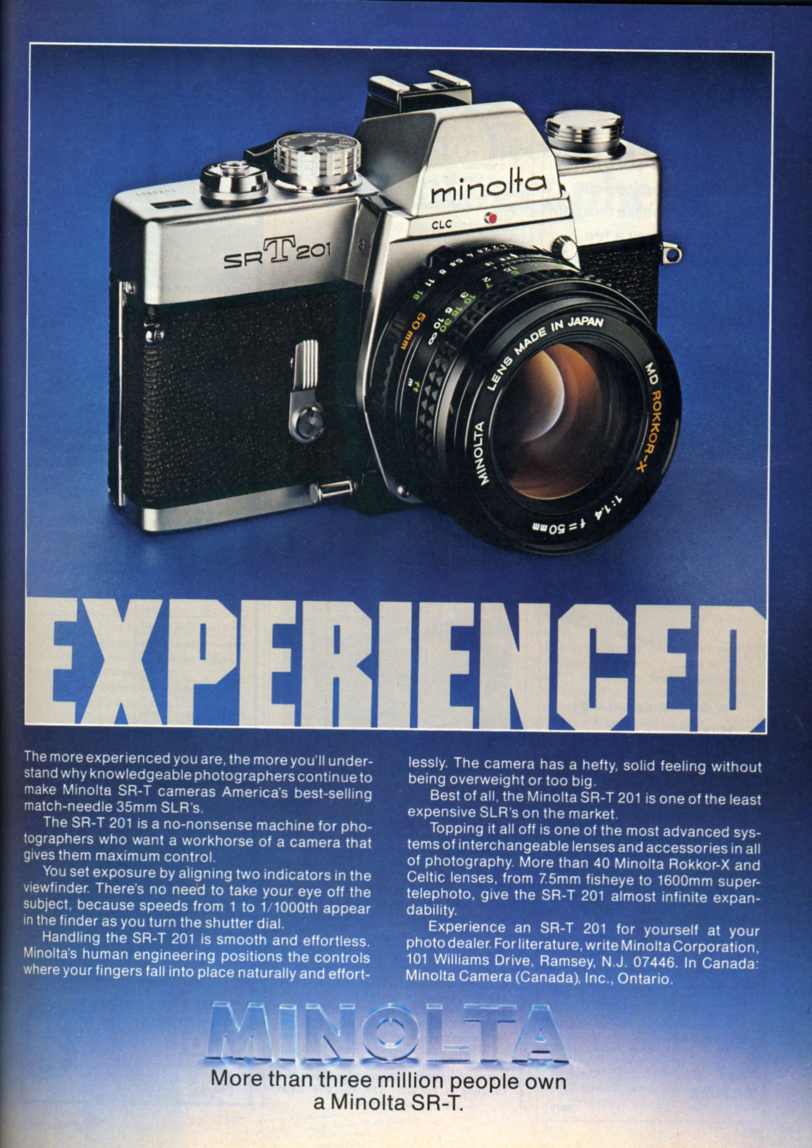 a camera advertises the camera's manual