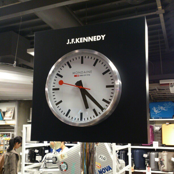 an advertit advertising the upcoming j k kennedy time clock