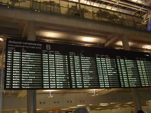 large airport board in the terminal, displaying information