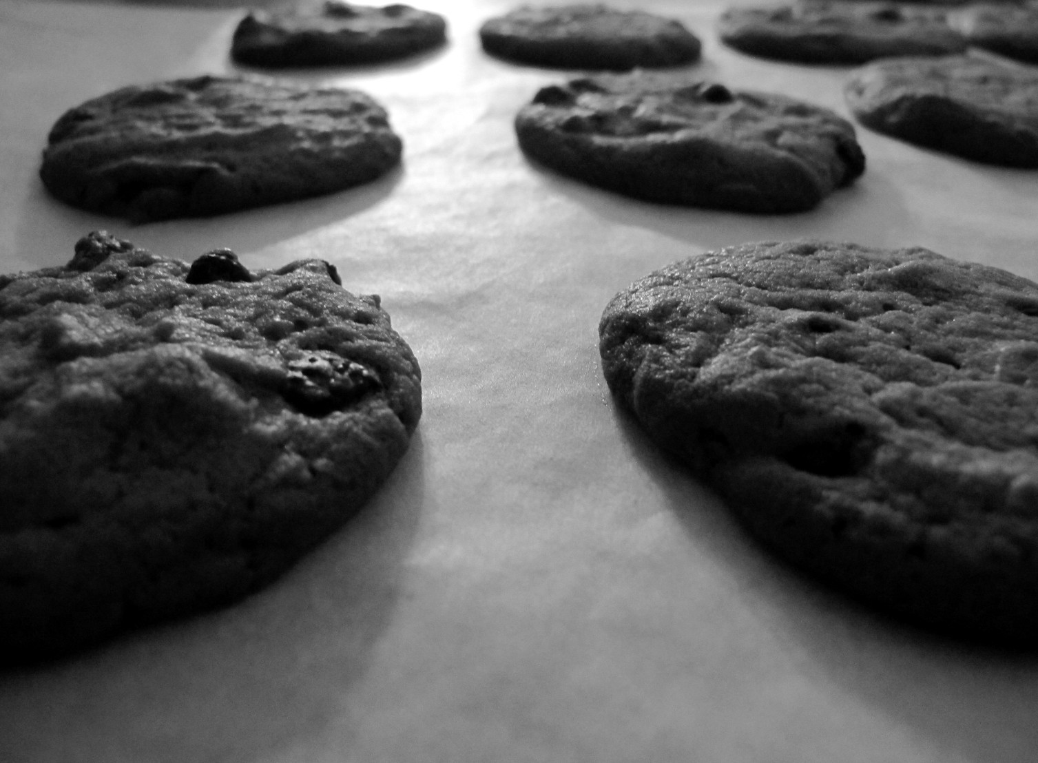 several cookies sitting on top of a baking tray