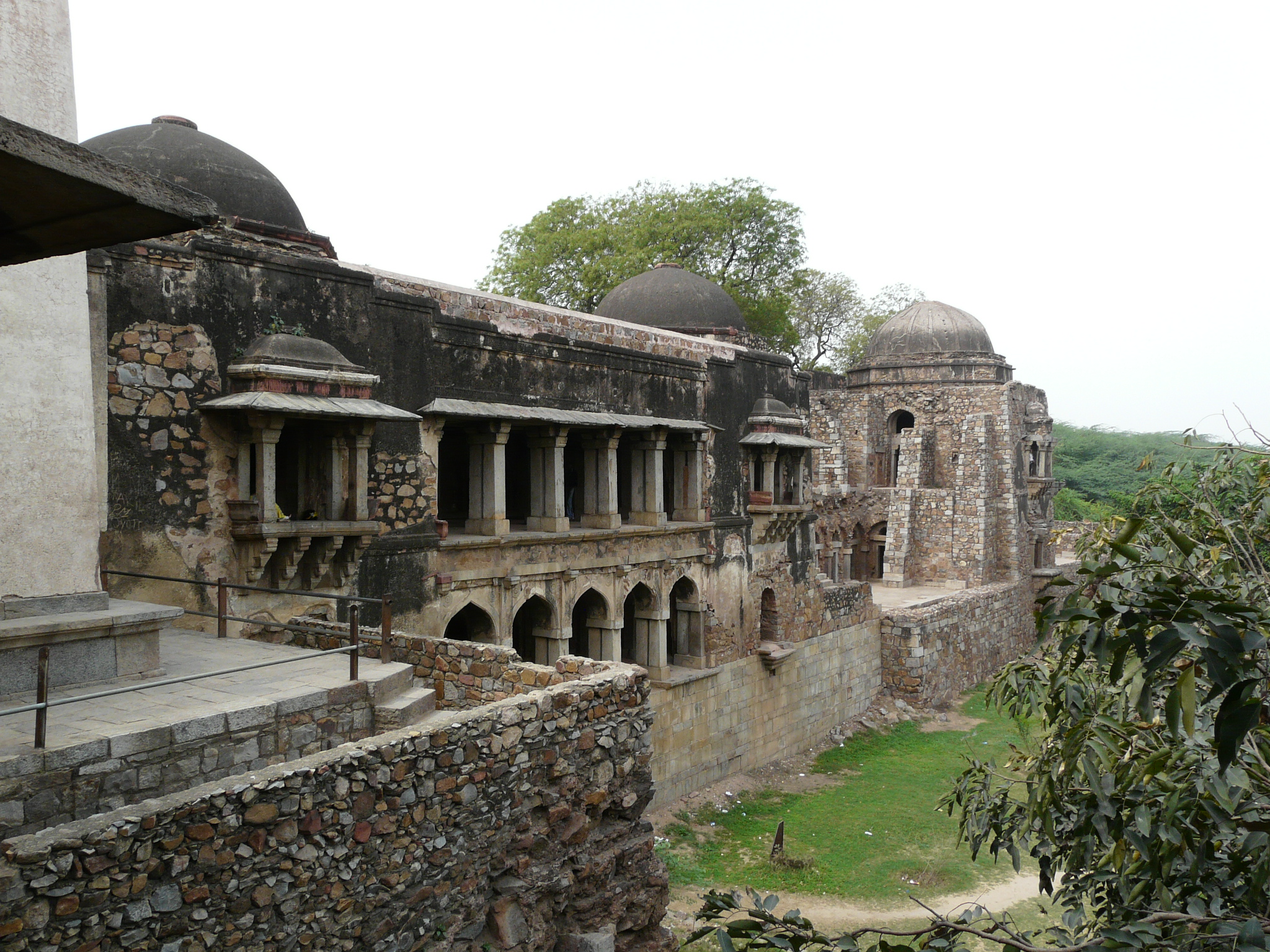 old and ruined buildings are shown in this po