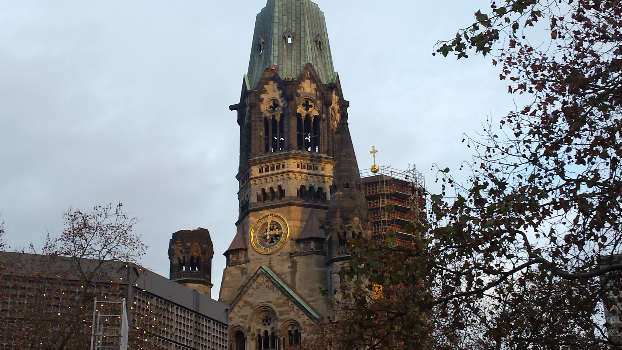 the top of a cathedral with many spires